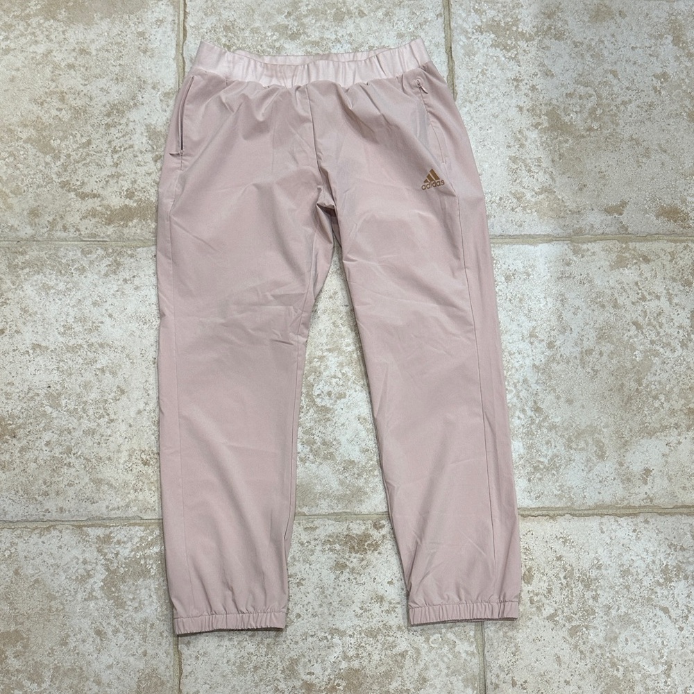 Adidas women’s beige track pants. Barely worn.